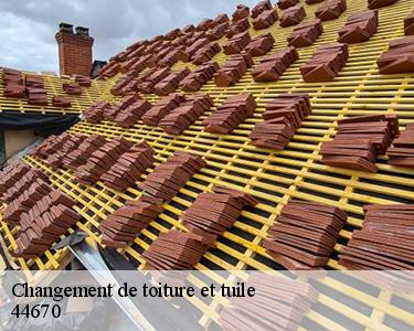 Changement de toiture et tuile 44670