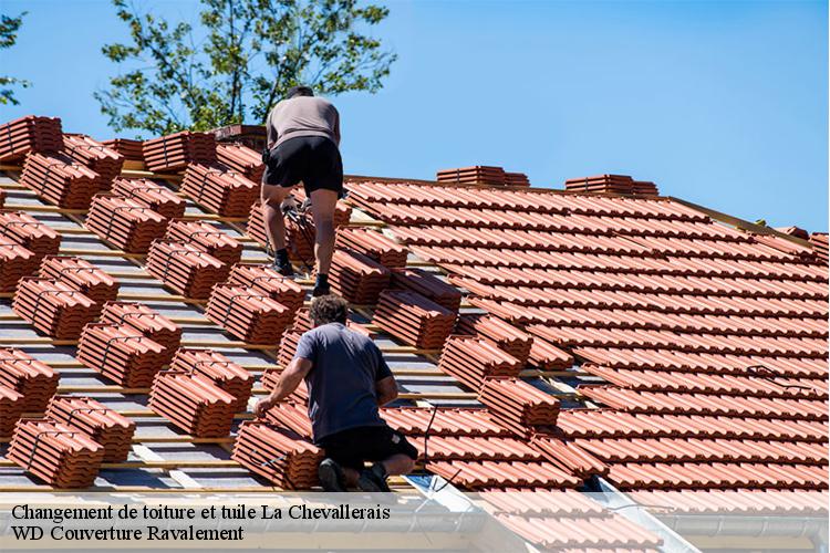 Changement de toiture et tuile  la-chevallerais-44810 WD Couverture Ravalement