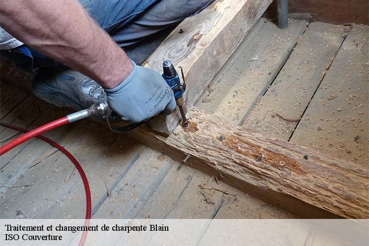 Traitement et changement de charpente  blain-44130 LM Couverture