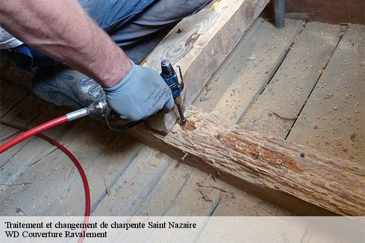 Traitement et changement de charpente  saint-nazaire-44600 WD Couverture Ravalement